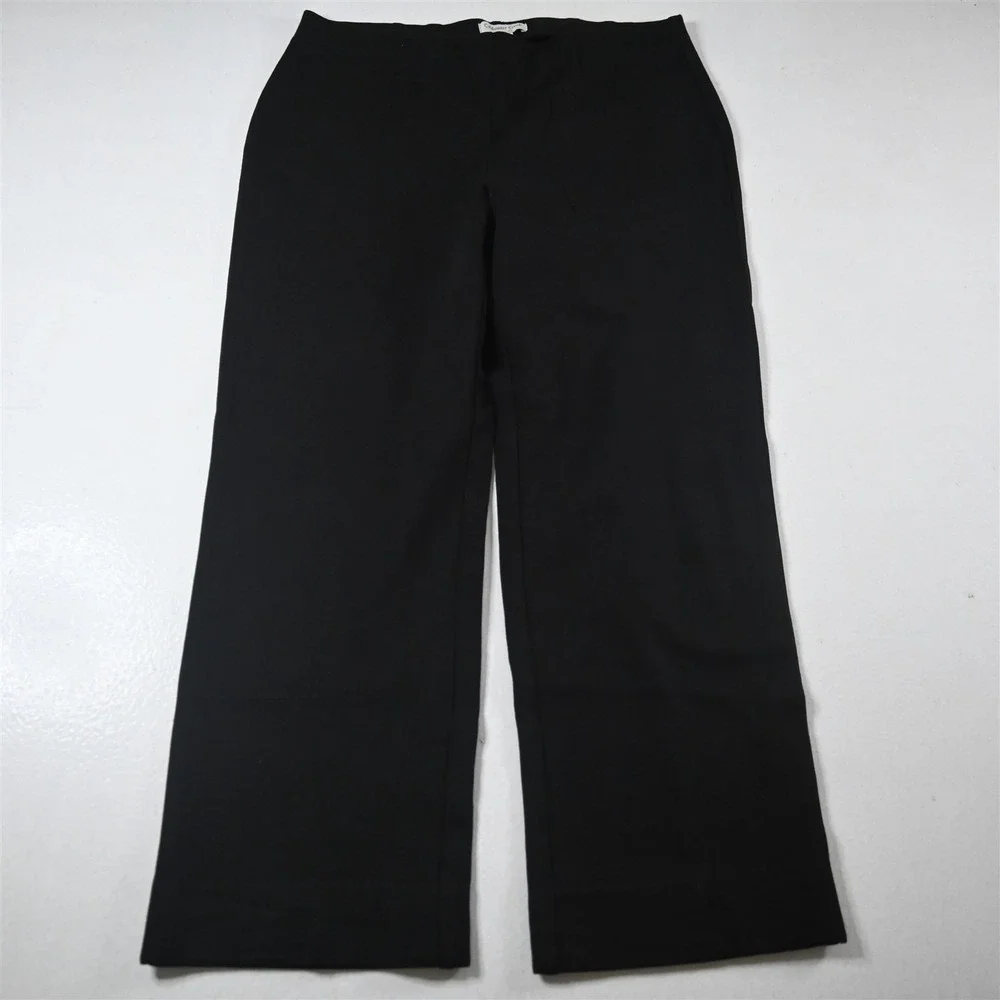 Coldwater Creek Medium (10-12) Black Ponte Pull On Bootcut Dress Womens‎ Pants